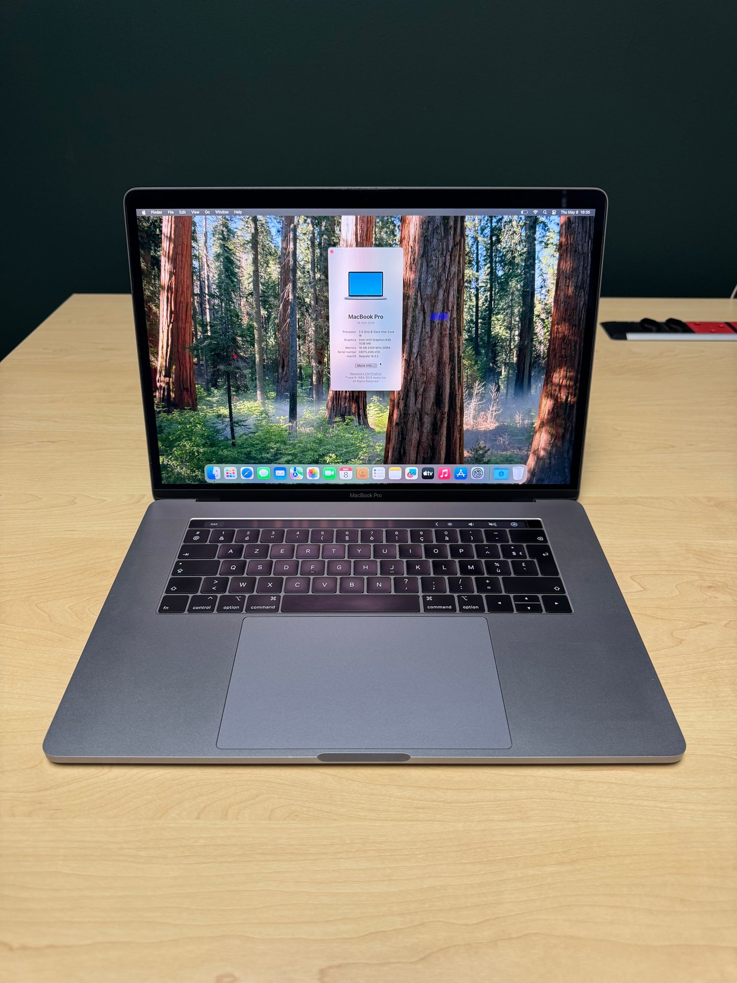 MacBook Pro (15-inch 2019) Intel i9 512GB (AZERTY Keyboard) - Space Grey (Pre-owned)