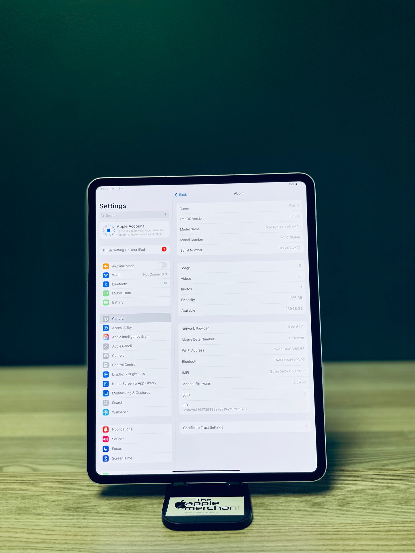 iPad Pro 13-inch M4 | Wi-Fi + Cellular | 256gb - Silver (Pre-owned)