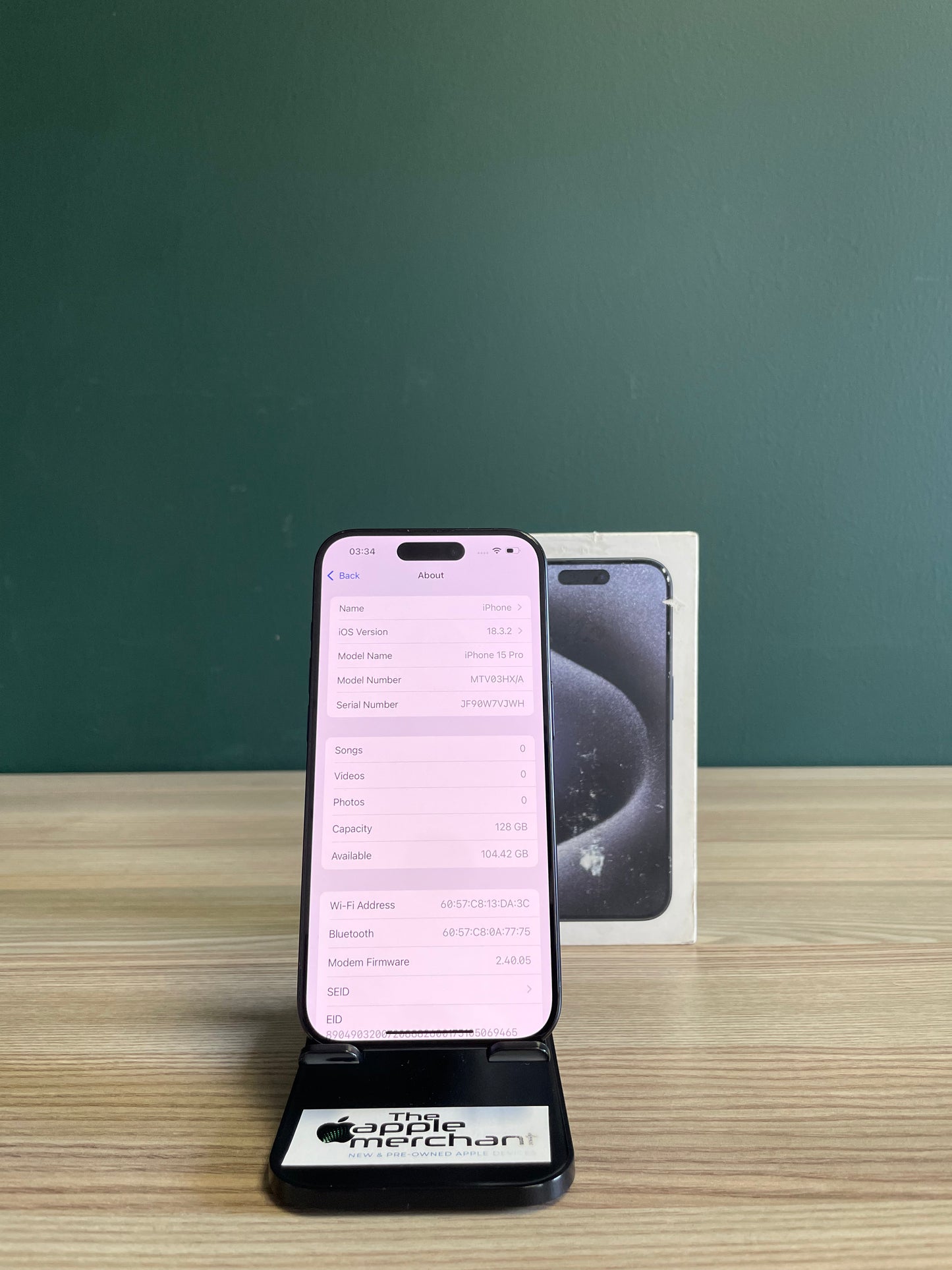 iPhone 15 Pro 128GB - Blue Titanium (Pre-owned)
