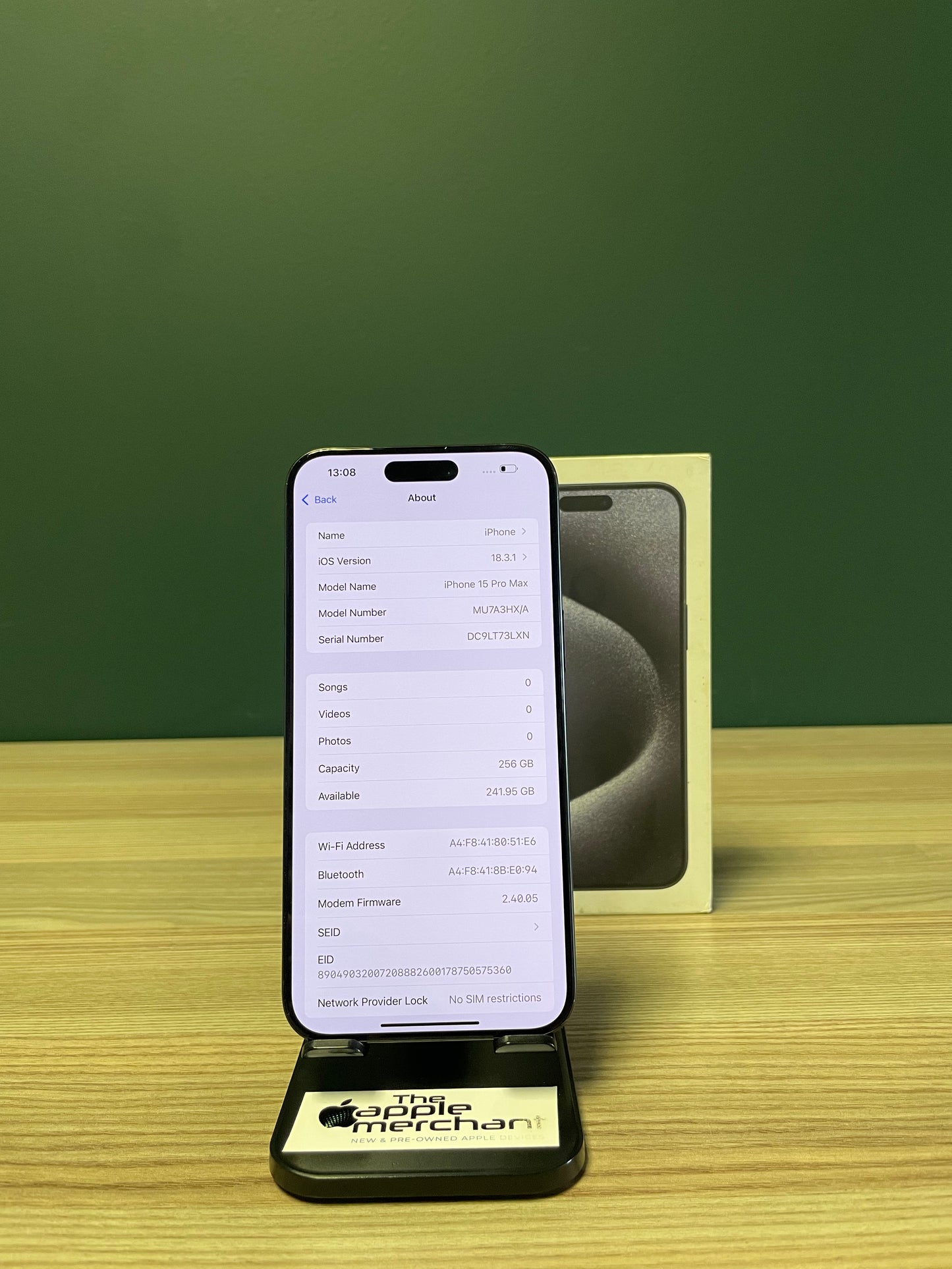 iPhone 15 Pro Max 256GB - Blue Titanium (Pre-owned)