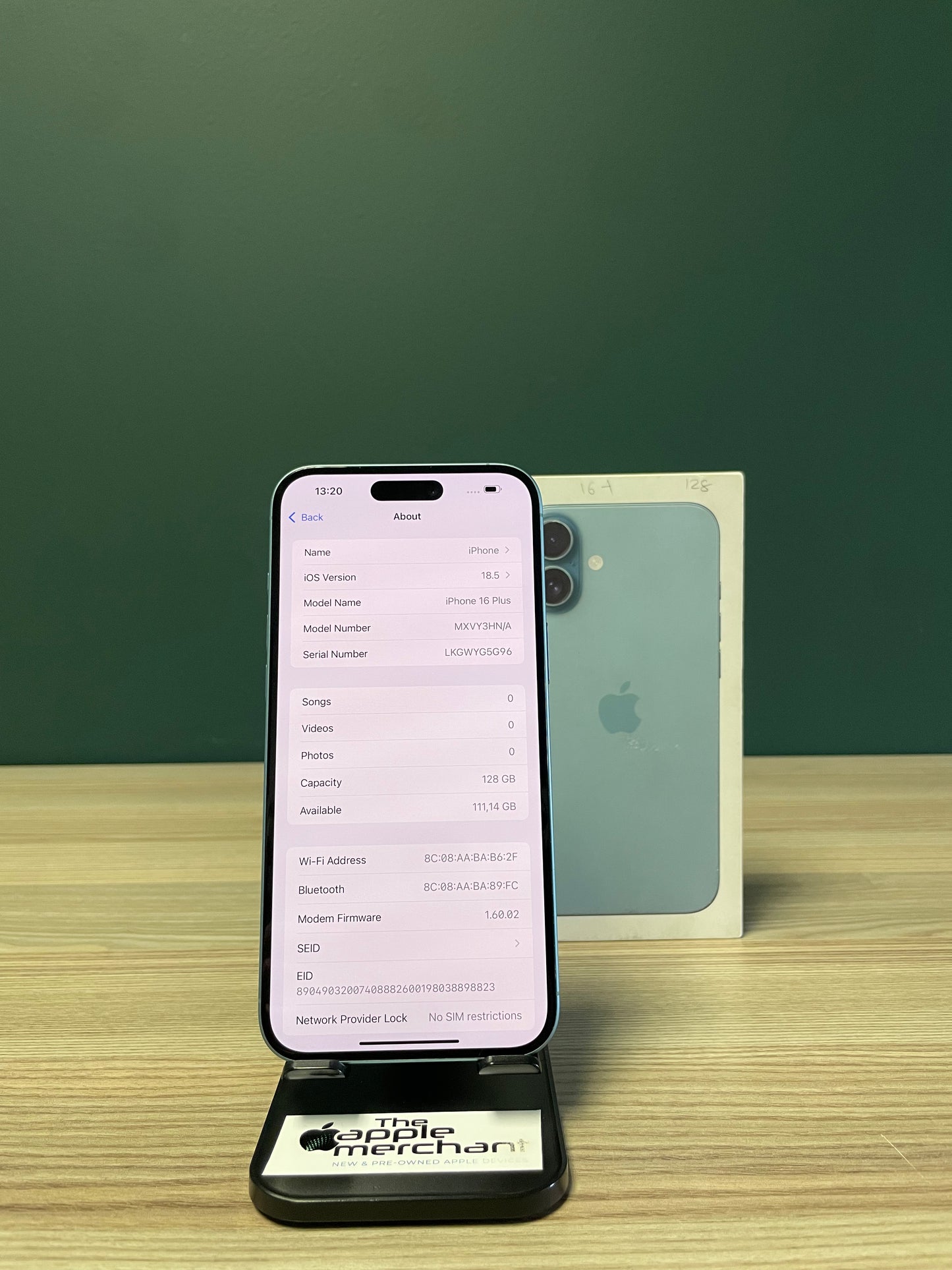 iPhone 16 Plus 128GB - Teal (Pre-owned)
