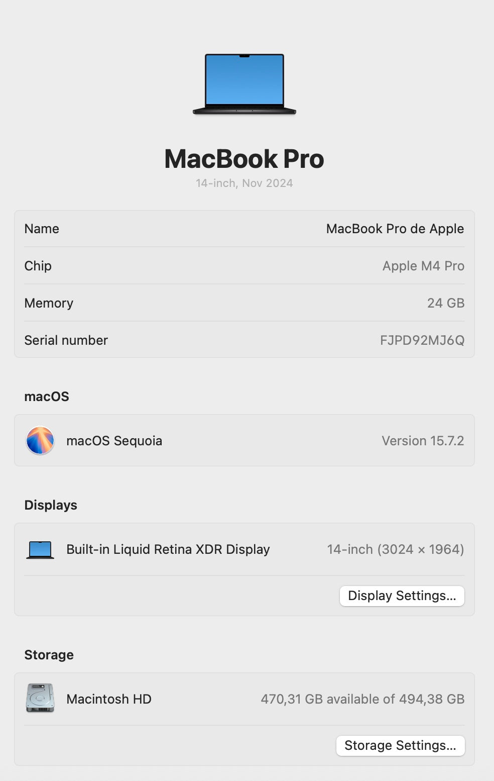 MacBook Pro 14-inch With M4 Pro Chip 512GB | 24GB - Space Black (Pre-owned)