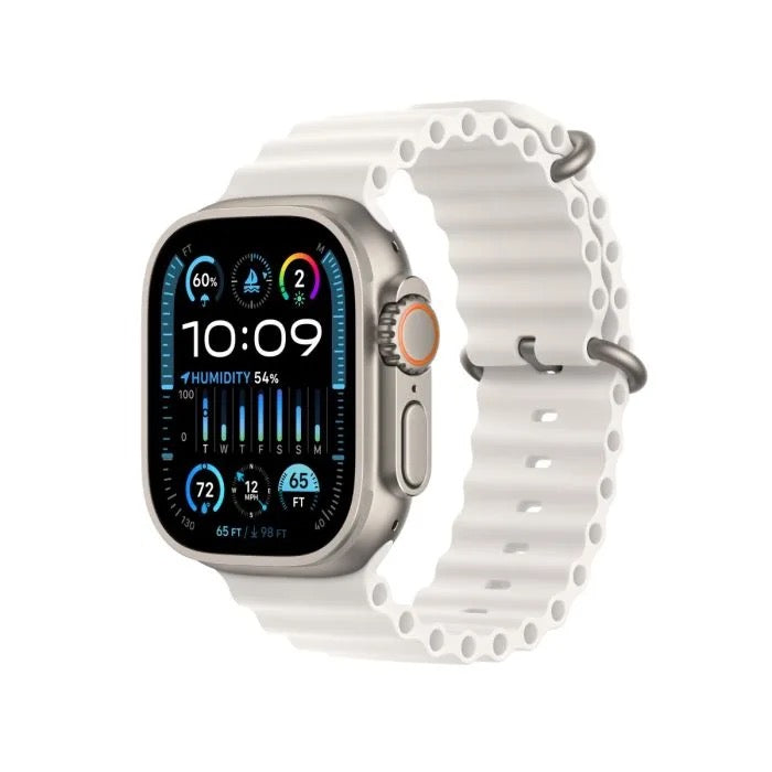 Apple Watch Ultra 2 Titanium Case With White Ocean Band (Pre-owned)