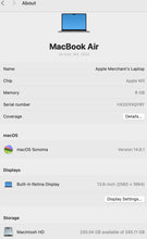 Load image into Gallery viewer, MacBook Air 13-inch | M3 Chip | 256GB | 8GB - Space Grey (Pre-owned)
