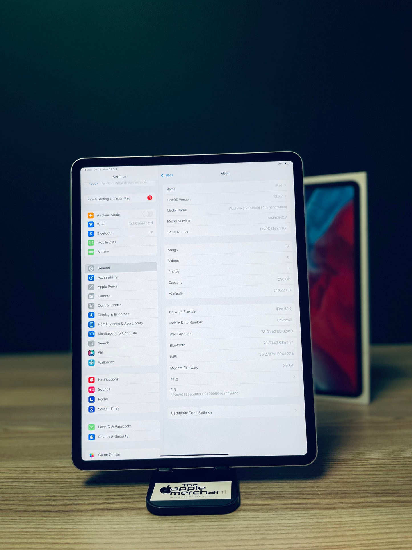 iPad Pro 12.9-inch 2020 | Wi-Fi + Cellular | 256gb - Silver (Pre-owned)
