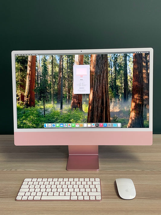 iMac 24-inch M1 Chip | 8-Core CPU, 7-Core GPU | 256GB - Pink (Pre-owned)