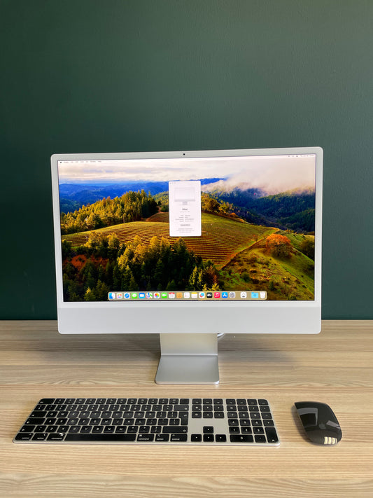 iMac 24-inch M1 Chip | 8-Core CPU, 8-Core GPU | 512GB - Silver (Pre-owned)