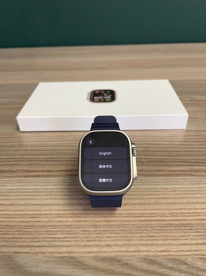 Apple Watch Ultra 2 Titanium Case With Blue Ocean Band (Pre-owned)