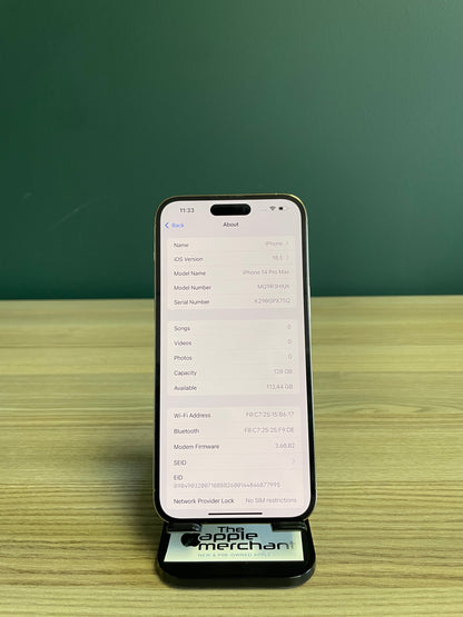 iPhone 14 Pro Max 128GB - Gold (Pre-owned)