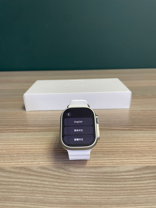 Apple Watch Ultra 2 Titanium Case With White Ocean Band (Pre-owned)