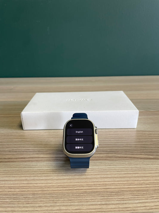 Apple Watch Ultra 2 Titanium Case With Blue Ocean Band (Pre-owned)