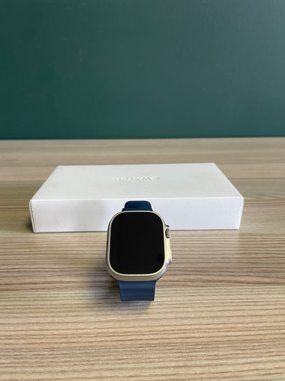 Apple Watch Ultra 2 Titanium Case With Blue Ocean Band (Pre-owned)