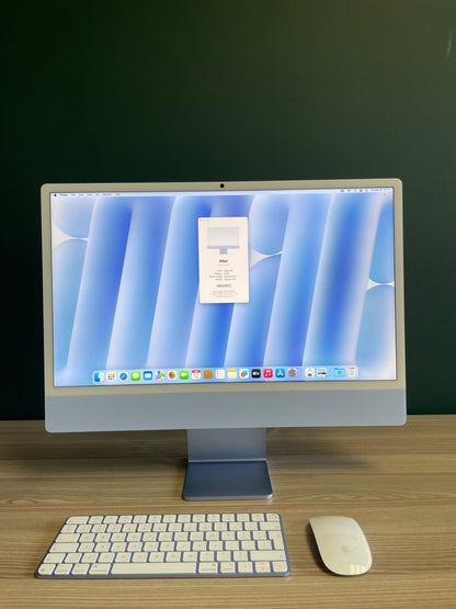 iMac 24-inch M4 Chip | 10-Core CPU, 10-Core GPU | 256GB | 16GB - Blue (Pre-owned)