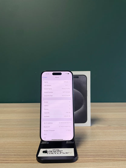 iPhone 15 Pro 256GB - Black Titanium (Pre-owned)