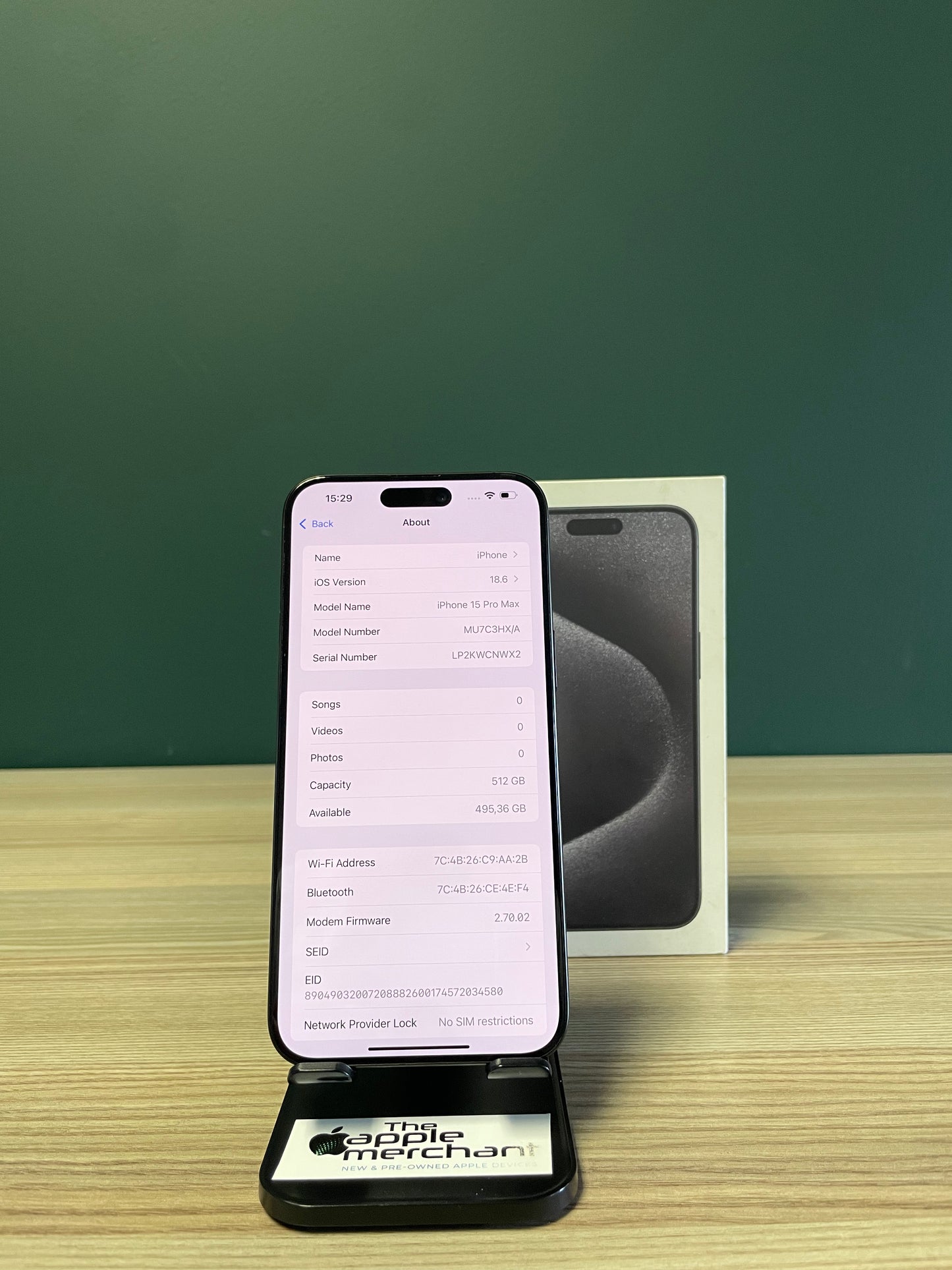 iPhone 15 Pro Max 512GB - Black Titanium (Pre-owned)