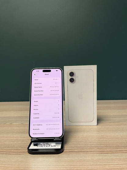 iPhone 16 Plus 256GB - White (Pre-owned)