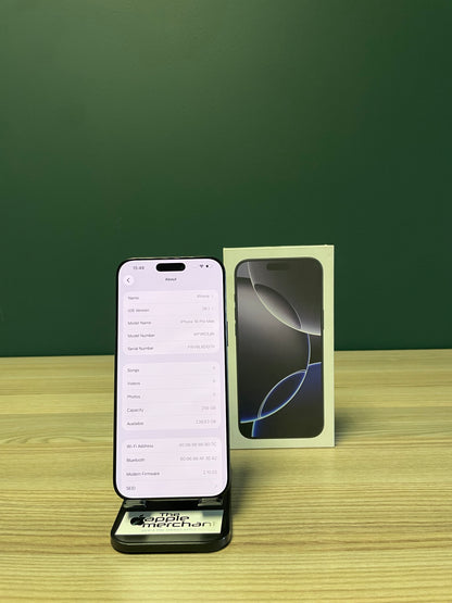 iPhone 16 Pro Max 256GB - Black Titanium (Pre-owned)