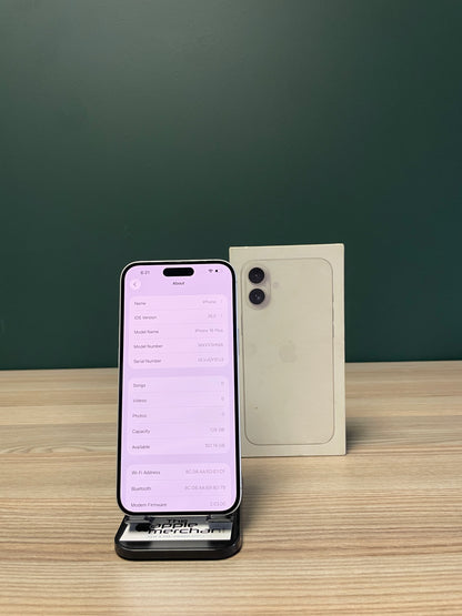 iPhone 16 Plus 128GB - White (Pre-owned)