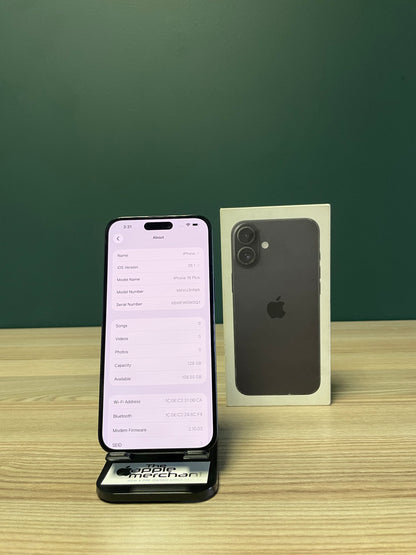 iPhone 16 Plus 128GB - Black (Pre-owned)