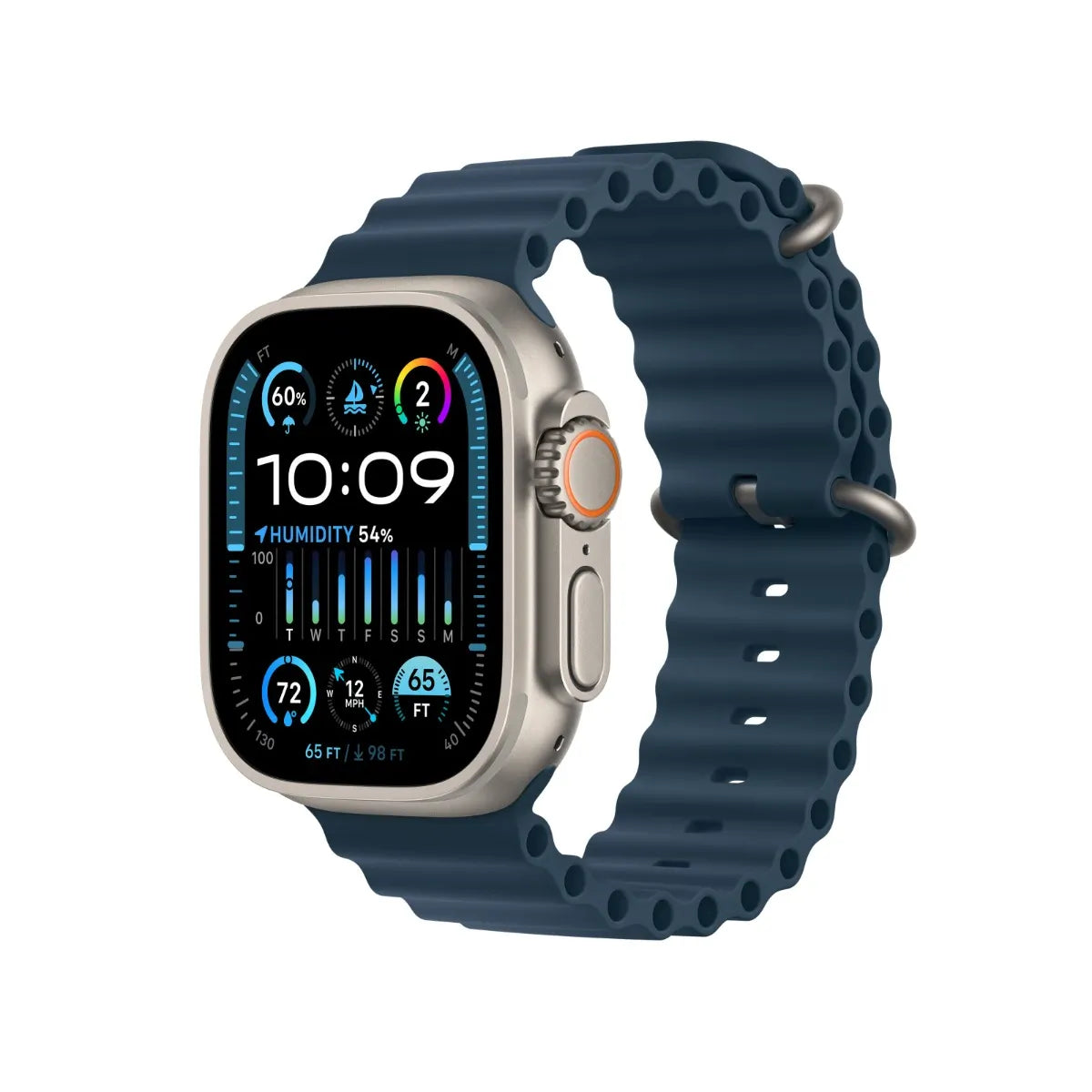 Apple Watch Ultra 2 Titanium Case With Blue Ocean Band (Pre-owned)