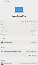 Load image into Gallery viewer, MacBook Pro 16-inch With M2 Pro Chip 512GB - Space Grey (Pre-owned)
